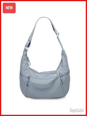 Nylon Crescent Hobo Crossbody Bag Slouchy Large Shoulder Purse